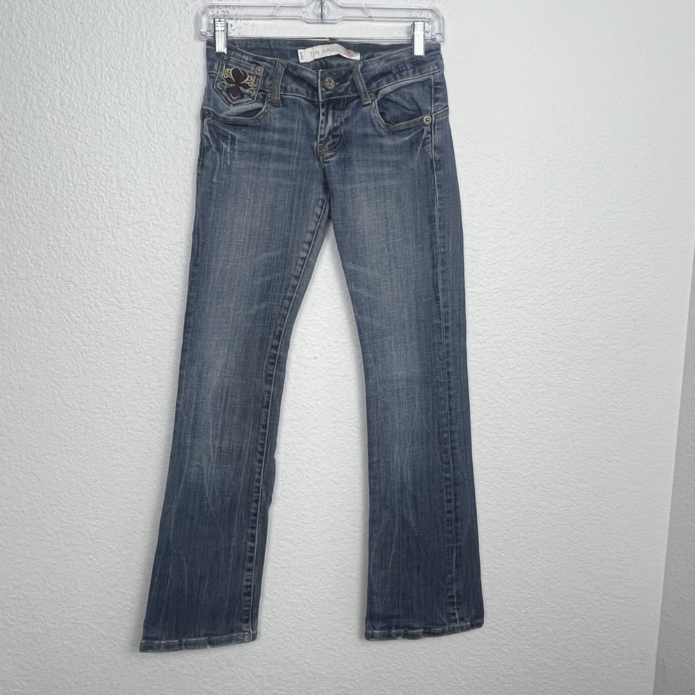 Tin Haul‎ Rosie Cactus Jeans Womens 24 Blue Denim Cotton Embroidered Pockets